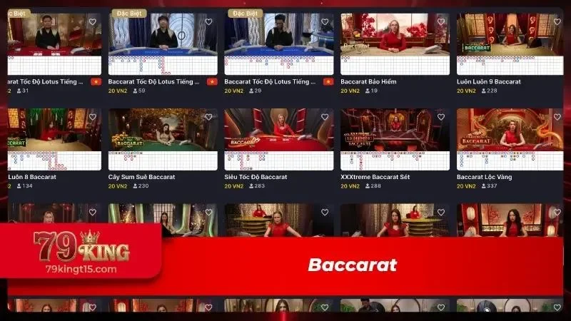 Game bài Baccarat hấp dẫn