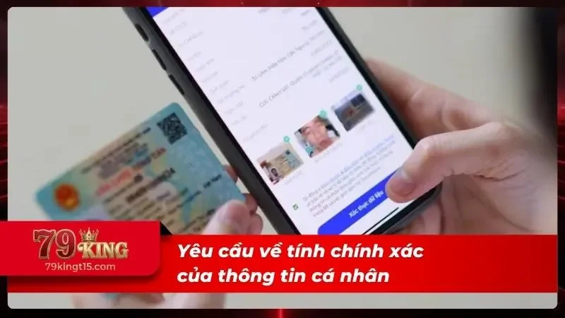 Minh họa nhập thông tin cá nhân chính xác khi đăng ký