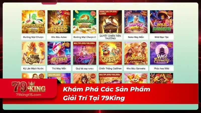 Danh mục trò chơi đa dạng đáp ứng nhiều sở thích giải trí khác nhau
